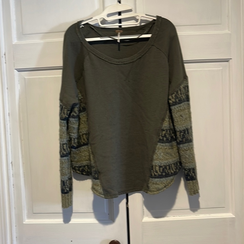 Green Free people long sleeve size small